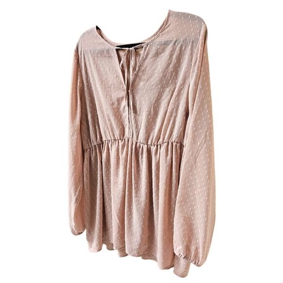 NWOT TORRID BLUSH Clip Dot Babydoll With Removable Cami - Picture 9 of 16